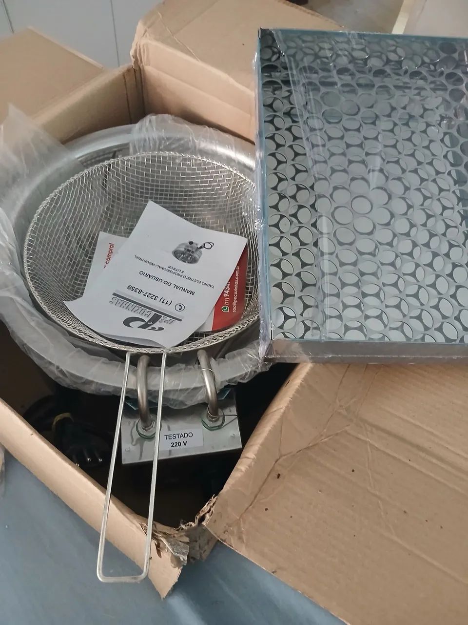 Tacho para fritar salgados 