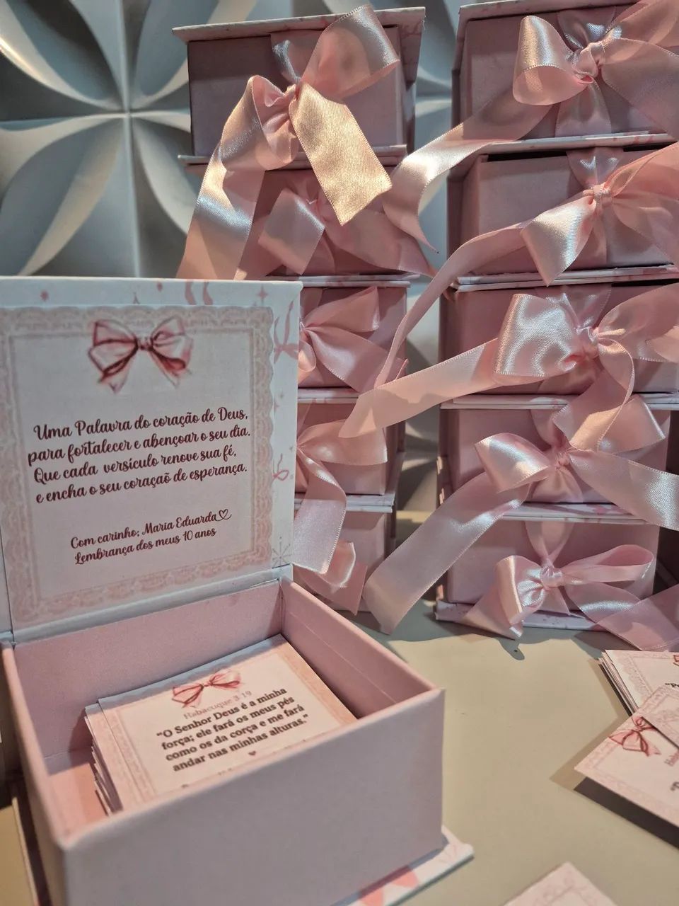 Caixa de versículos e mensagens personalizada 
