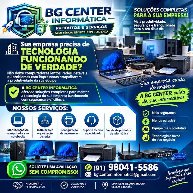 Manutenção de Computadores e Notebooks ( Produtos e Serviços )