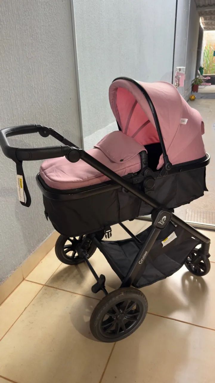 Carrinho de bebê com bebê conforto  - Foto 5