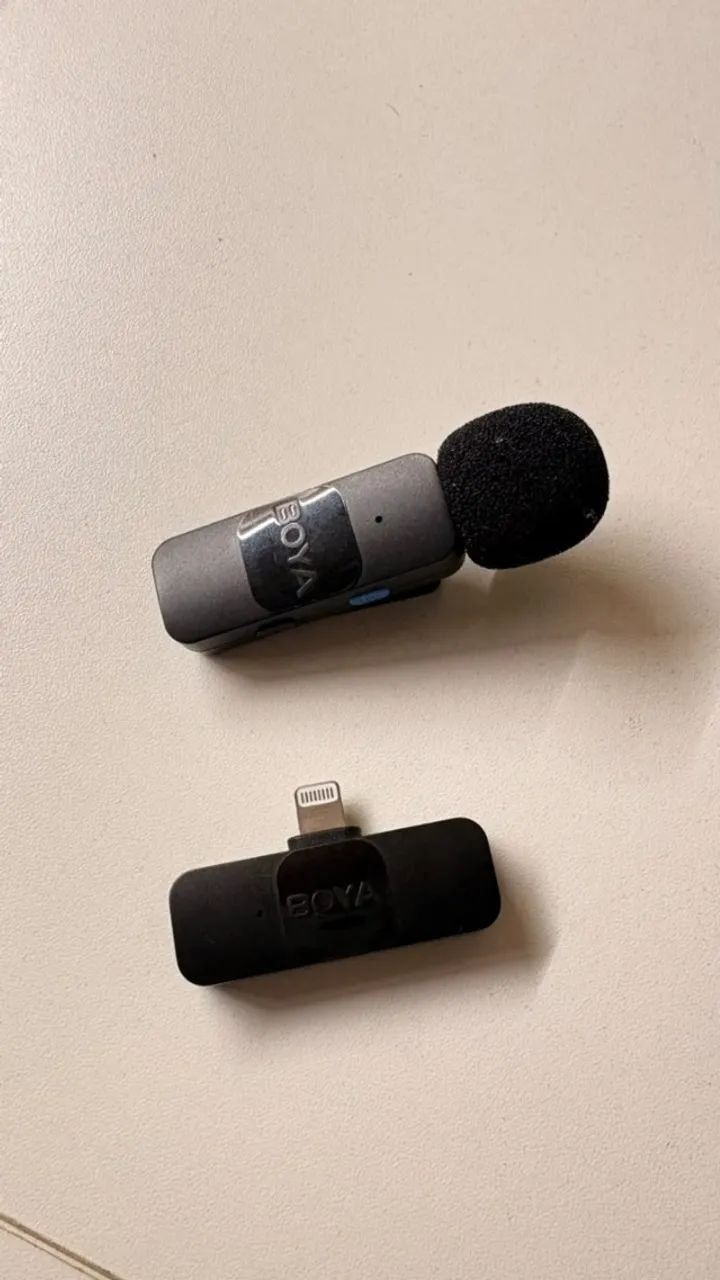 Microfone BOYA para iPhone Lightning