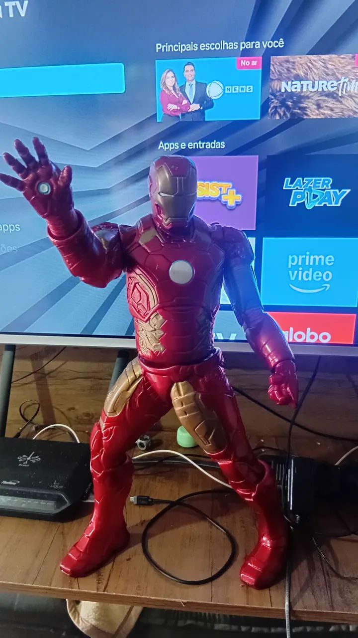BONECO HOMEM DE FERRO 50CM MARCA MIMO ORIGINAL 