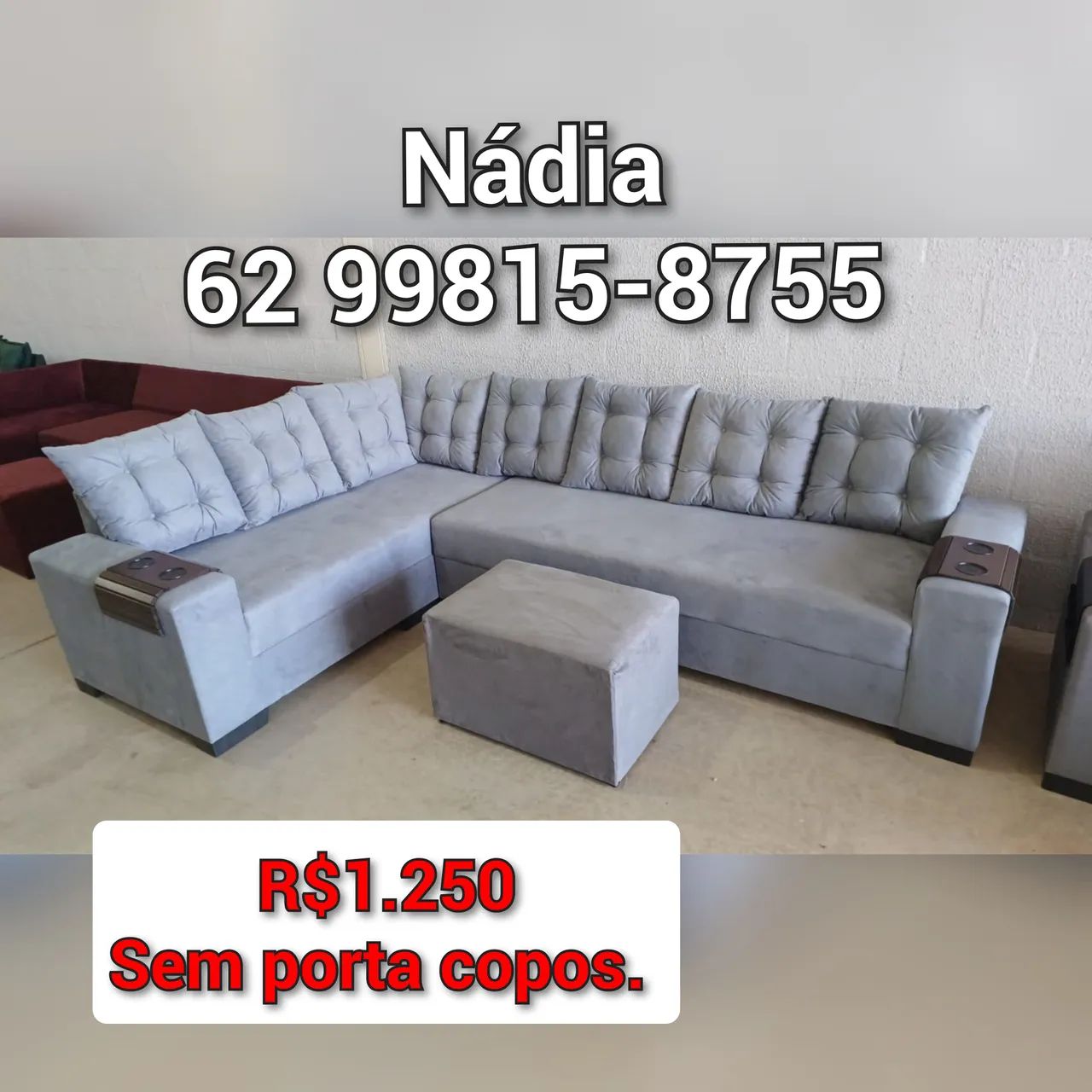 Sofá várias cores entrega grátis em Goiânia e Aparecida 