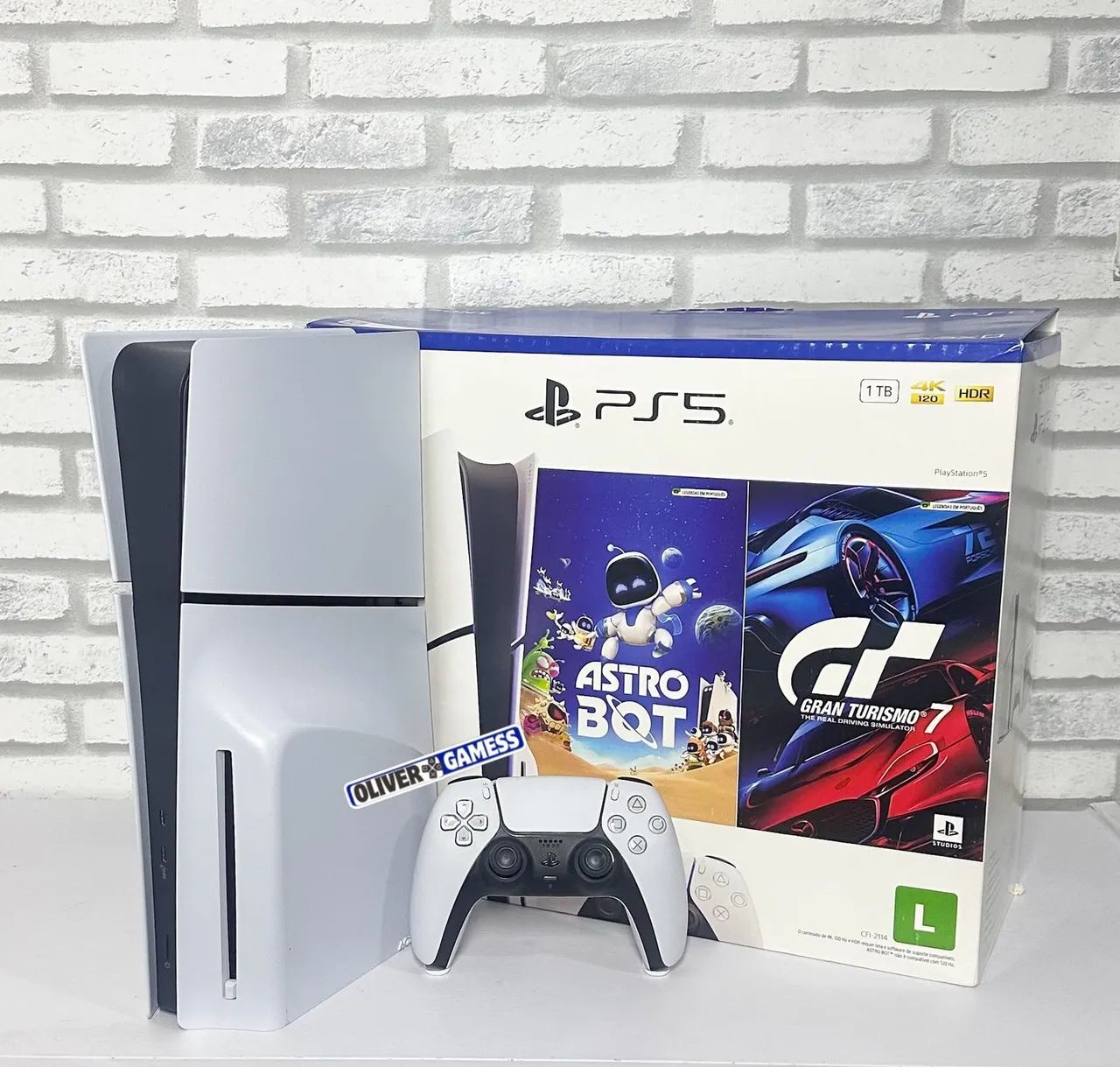 Ps5 slim com leitor 1TB desbloqueavel 