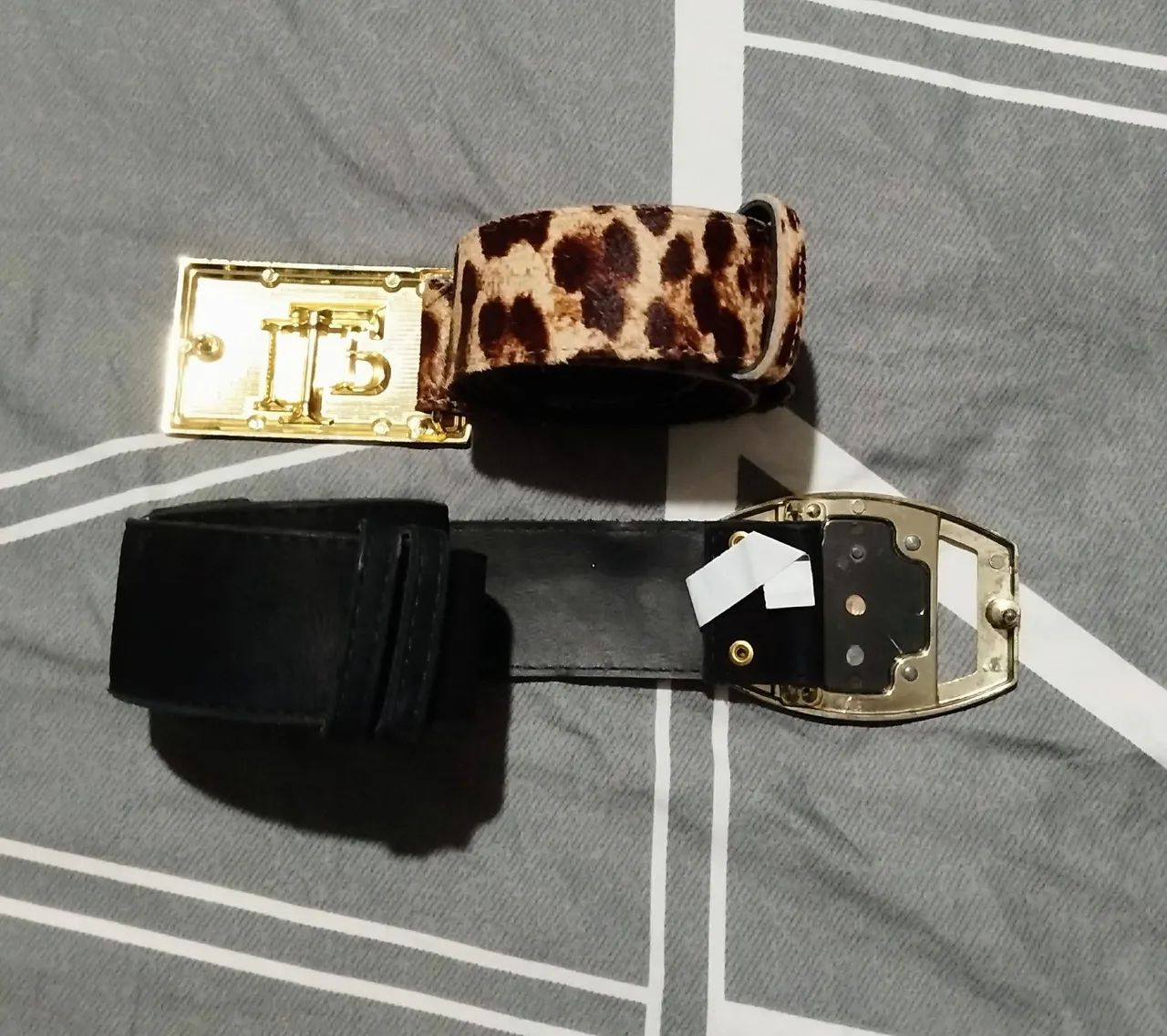 Kit 2 cintos Lança Perfume preto e animal print  - Foto 3