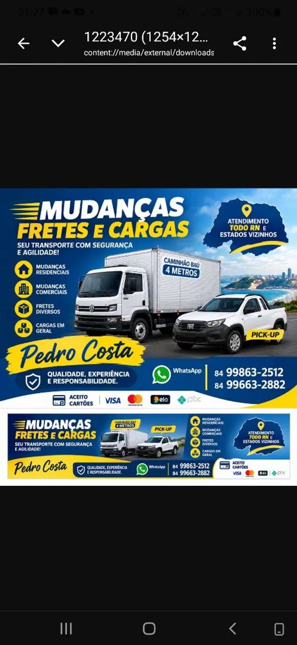 MUDANÇAS, FRETES E CARGAS