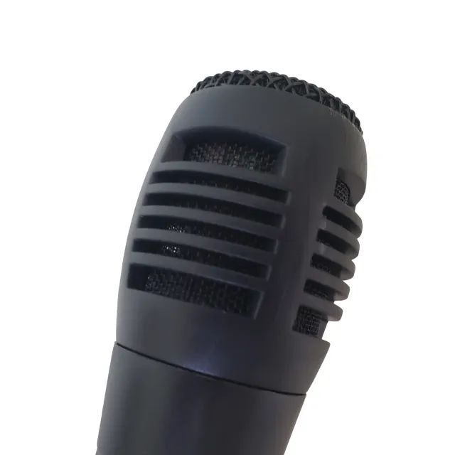 Microfone de Mão Preto Cabo Dinâmico Com Fio P10 Karaokê - Foto 3