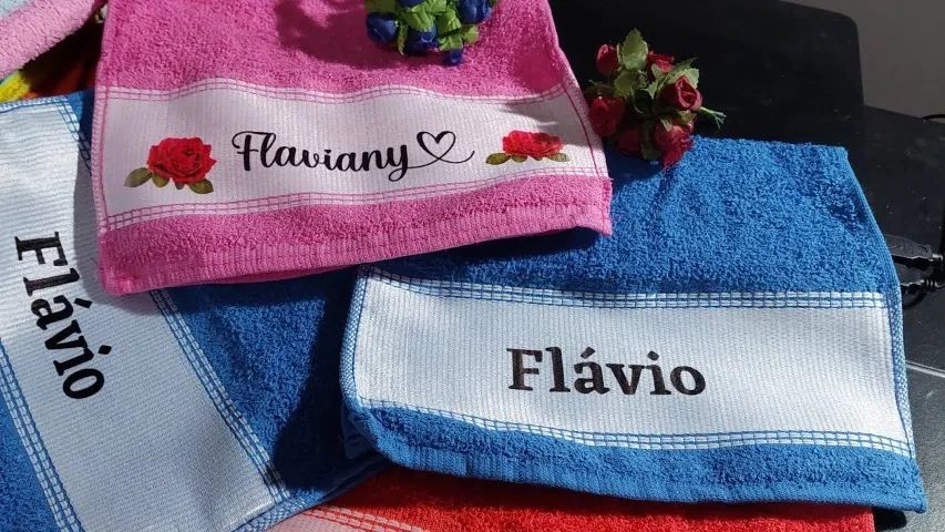 Toalha Lavabo para mãos e pés Personalizada 