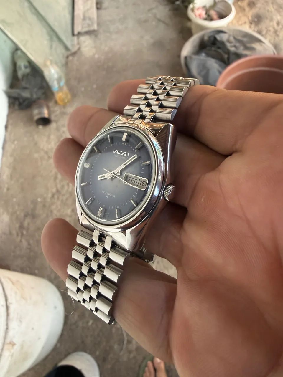Seiko 5 mostrador azul peça rara - Foto 4