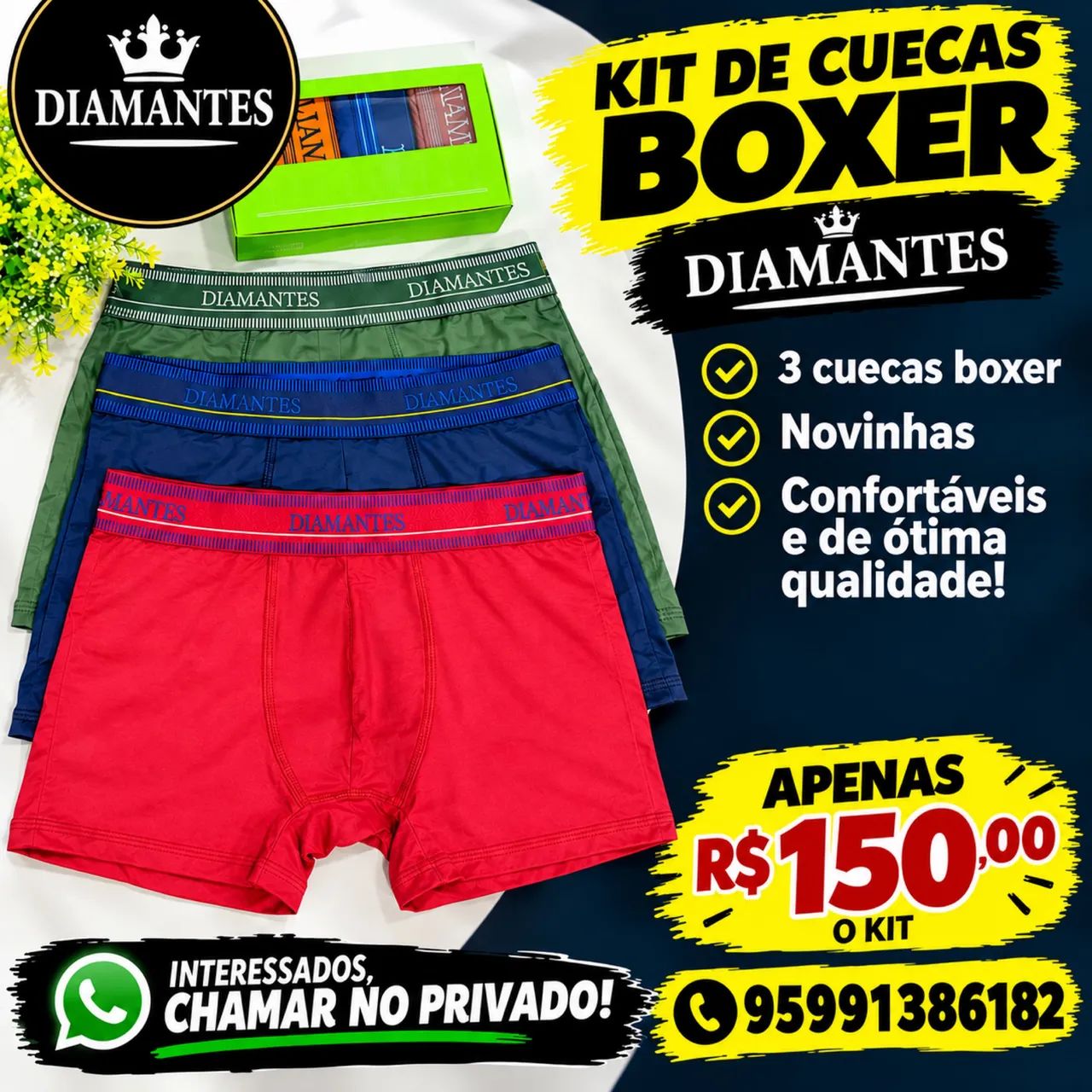 Cueca da marca diamante 