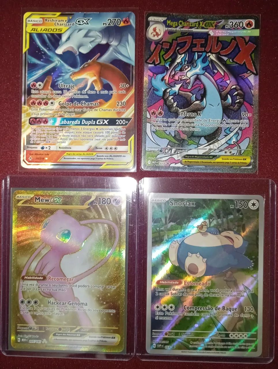 Cartas Pokémon Raras a Negociar (Charizard, Pikachu, Gengar, Mewtwo, Greninja, Eevee)
