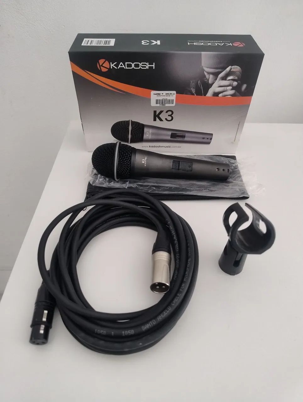 Microfone kadosh k3 completo (3 unidades)