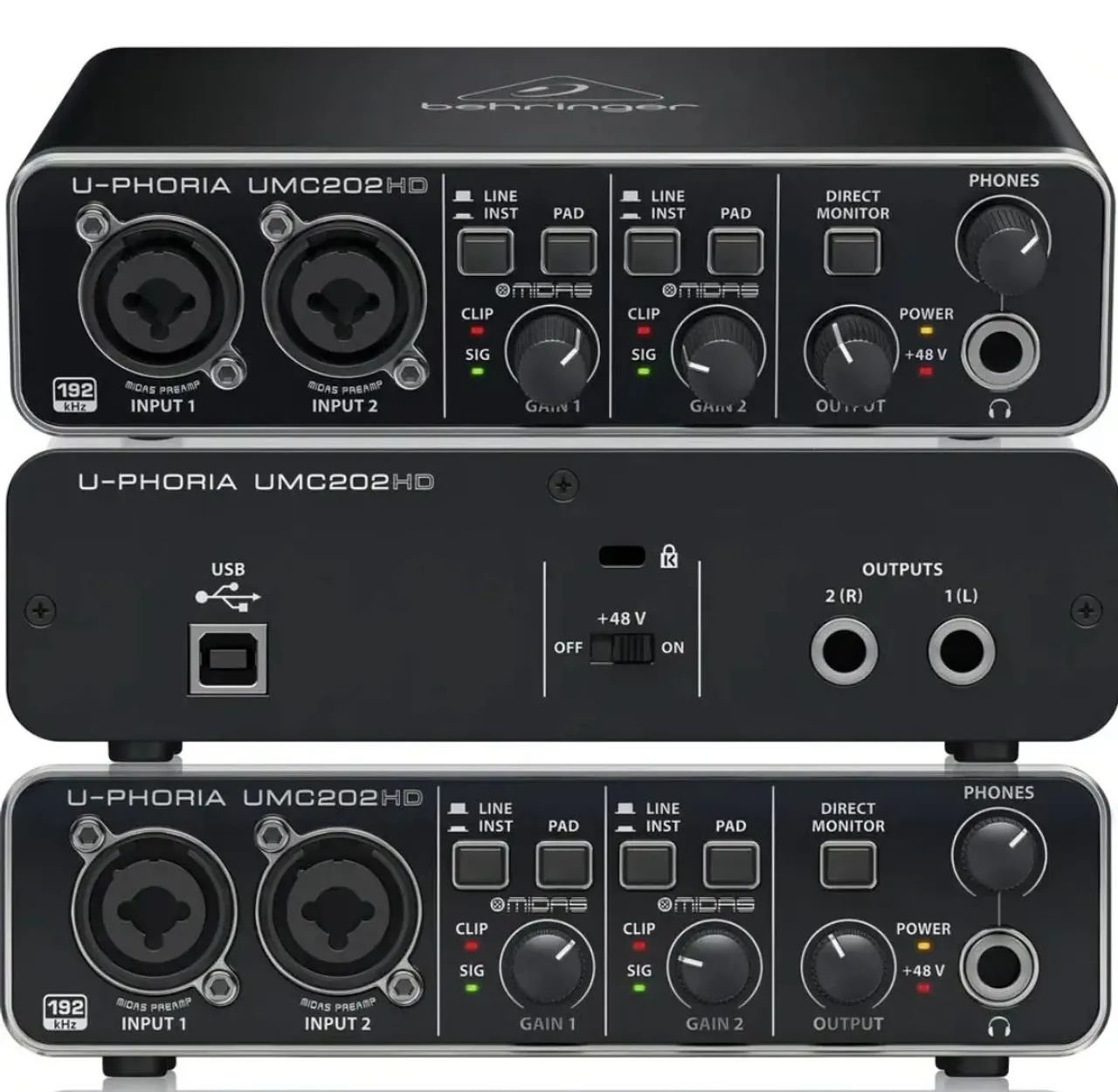 interfece de áudio Behringer U-Phoria
