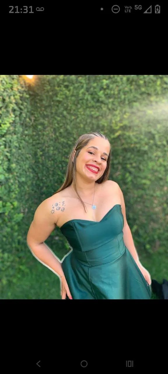 Vestido verde esmeralda 