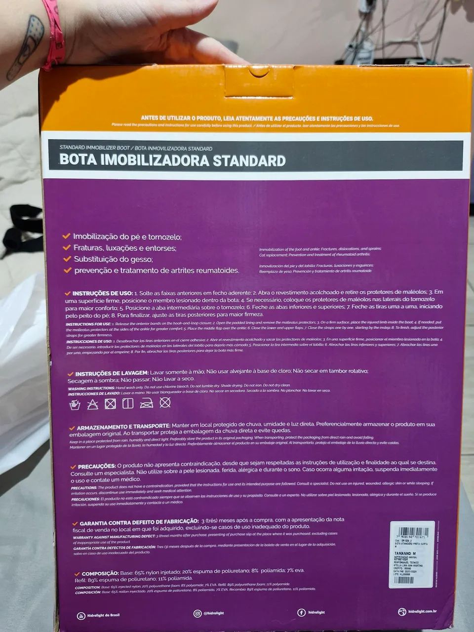 Bota Ortopédica Tamanho M - Foto 5