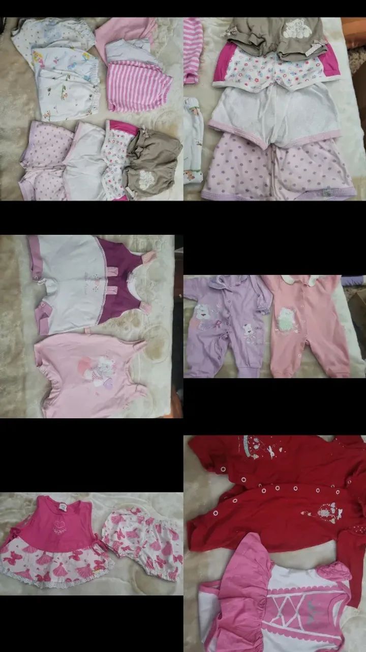 LOTE 50 PEÇAS ROUPA BEBÊ MENINA - Foto 4