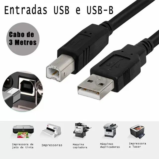 Cabo Usb 5 Metros Para Impressora It-Blue - Foto 5