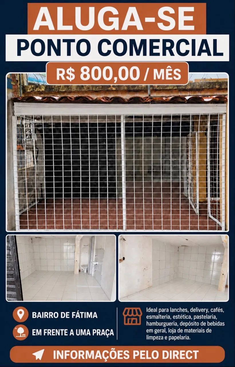 PONTO COMERCIAL PARA ALUGAR - BAIRRO DE FÁTIMA - Foto 2