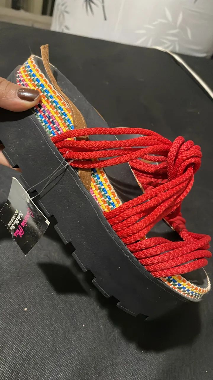Sandália plataforma 37/38 Nova 