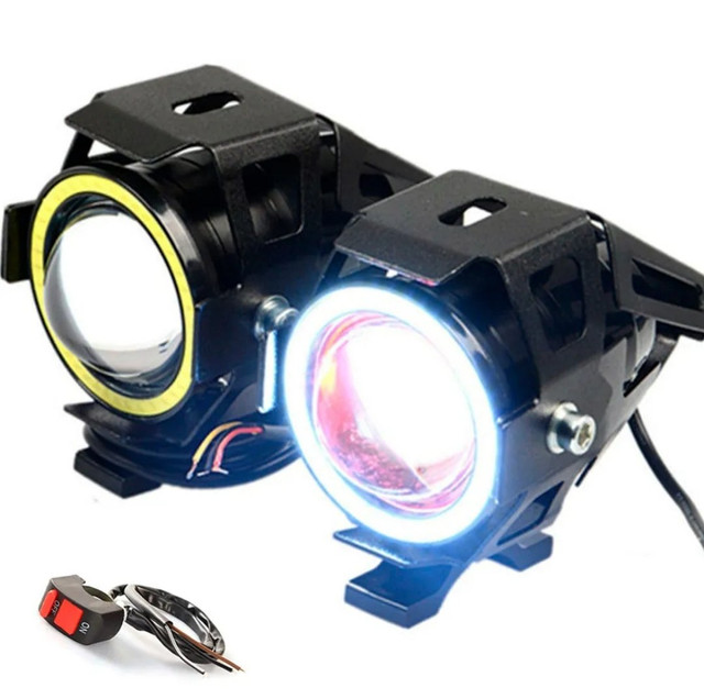 Farol de milha auxiliar para motos de led com ANGEL EYES 170 avista - Foto 6