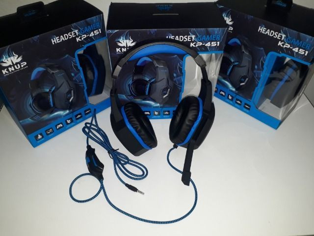 Headset Gamer PRO Plug P3 Fone e Microfone p/ PS4 PS3 XBox One Celular Knup  KP-451 - Computadores e acessórios - Bom Jardim, Fortaleza 757438458 | OLX