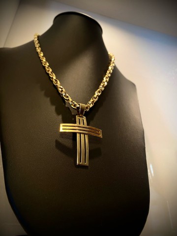 Conjunto em ouro 18k 42,3 gramas - Foto 3