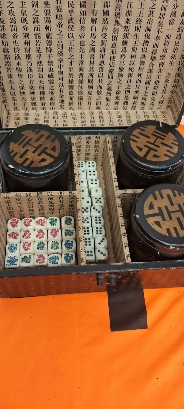 Antigo e raro Jogo oriental de dados diversos - Foto 3