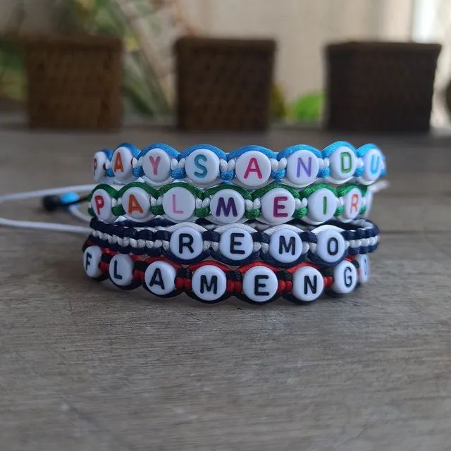 Pulseira macrame 2 cores do seu time - Foto 2