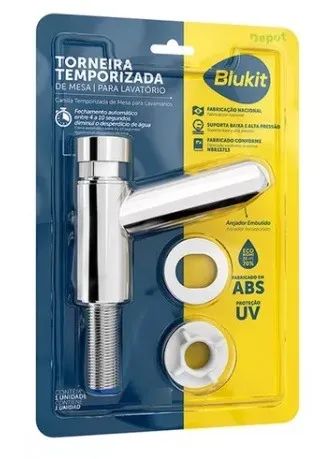 Torneira Temporizada Blukit Crom 190223 - Foto 2