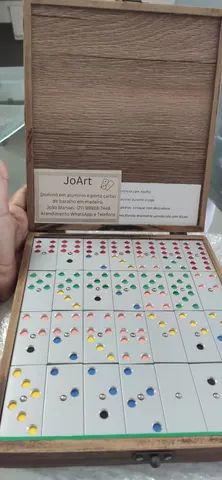 jogo de dominó colecionadores em aluminio com maleta em madeira - Hobbies e  coleções - Jardim da Penha, Vitória 1204951688