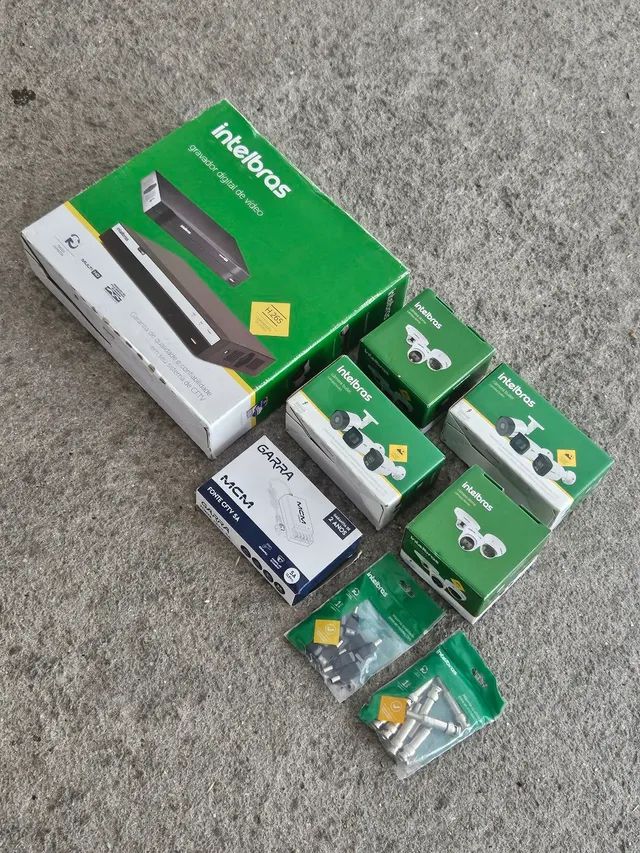 Kit cameras dvr fonte hd 1tb intelbras