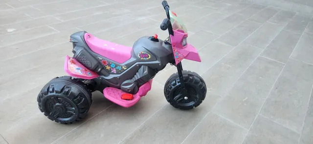 Motoca Moto Infantil Elétrica Menina Rosa 6v Até 25kg Grande