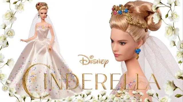 Boneca Barbie Cinderela Vestido De Noiva Disney