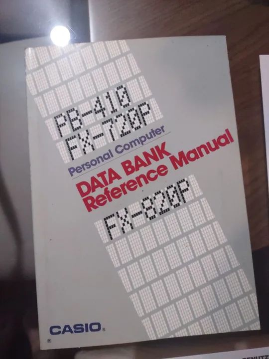 PB-410 FX-720P Casio Personal Computer Data Bank Reference Manual - Foto 2