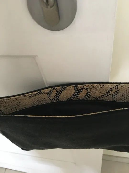 Bolsa de Couro preta CANTÃO  - Foto 4