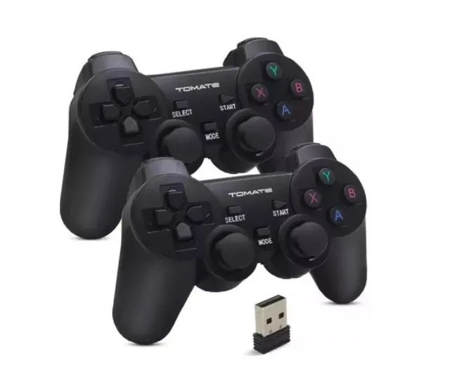 Kit 2 Controles Sem Fio Tomate 2.4ghz Game Pad Joystick Usb - Foto 2