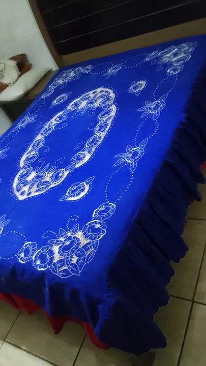 colcha casal - boradado Richelieu - Foto 3