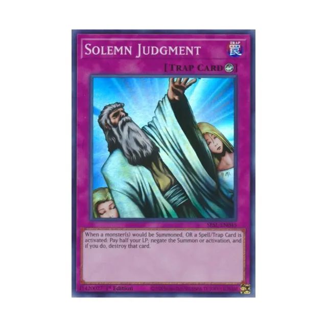 Yugioh!!!! Solemn Judgment Sesl-pt045 Super Rare