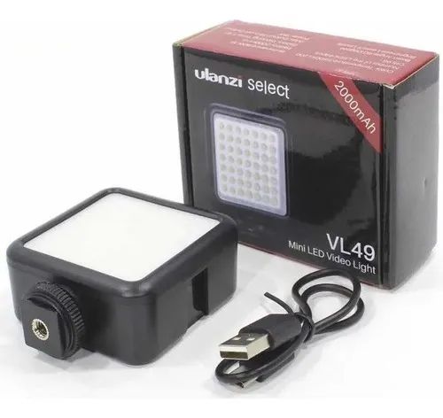 Novo - Led de luz led Ulanzi VL VL49 cor branco frio com estrutura Preto 5V - Foto 3