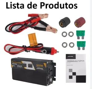 Inversor Energia Onda Senoidal Pura 800w Pico 1600w 12v Para 110v 60hz Usb Converso Joyfox - Foto 3