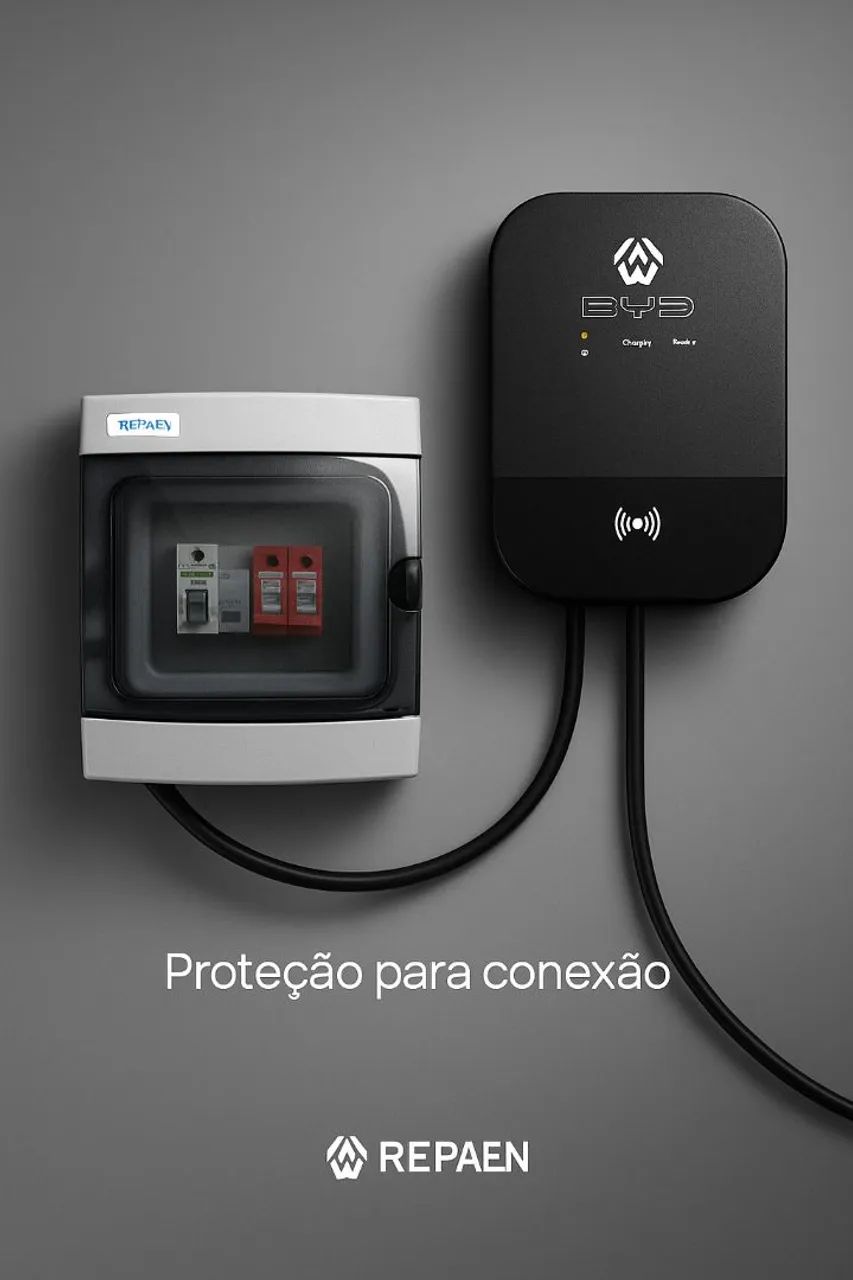 Quadro de Proteção  p/ Carregador Veicular (Wallbox) - 8?kW / 220?V