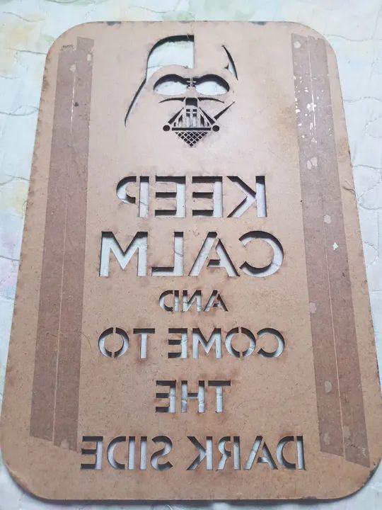 Placa Decorativa Darth Vader Keep Calm med 30x20 - Foto 5