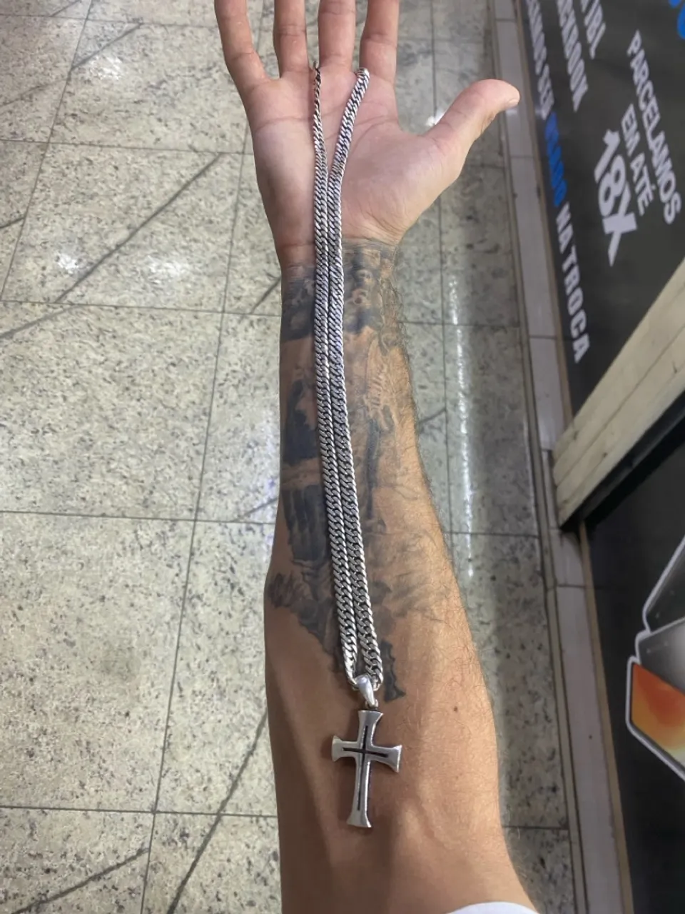 Corrente prata italiana 925 + pingente