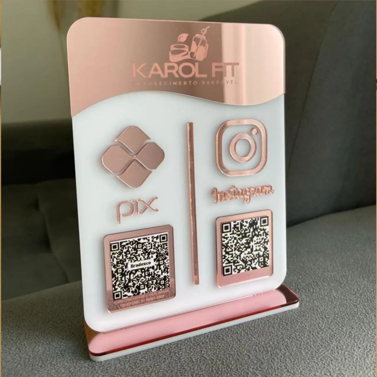 Placa Personalizada - QR Code, Pix, Redes Sociais e Muito Mais! - Foto 2