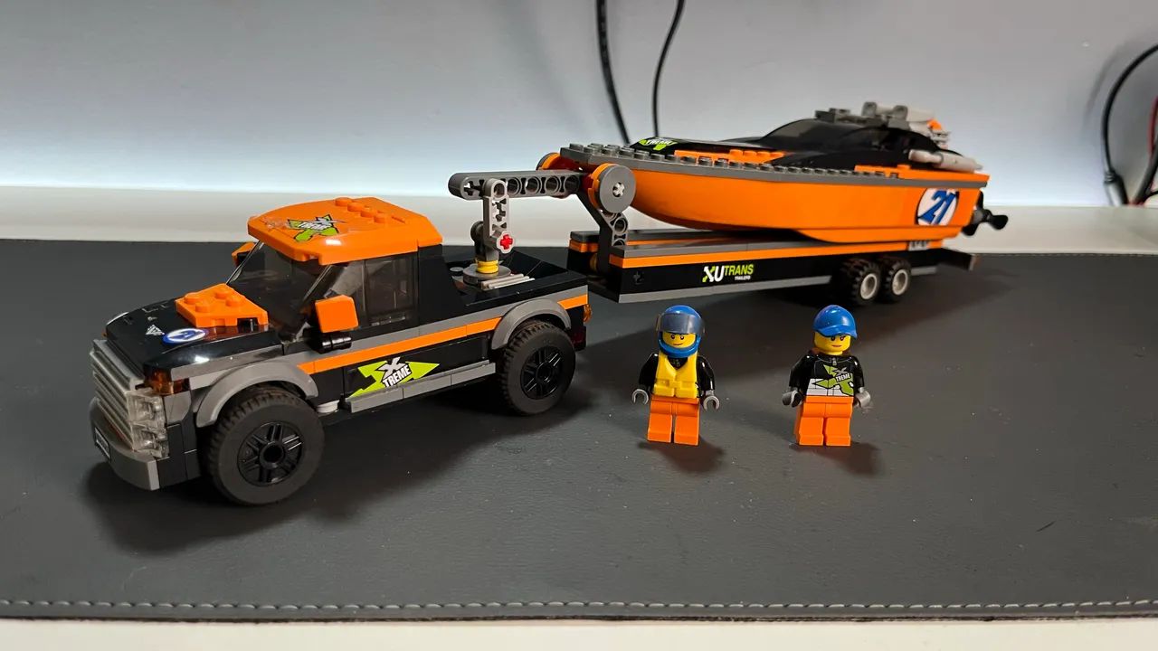 lego caminhonete e barco de corrida  - Foto 3