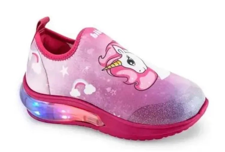 Tênis INFANTIL LED BIBI - unicórnio - ROSA - Foto 3