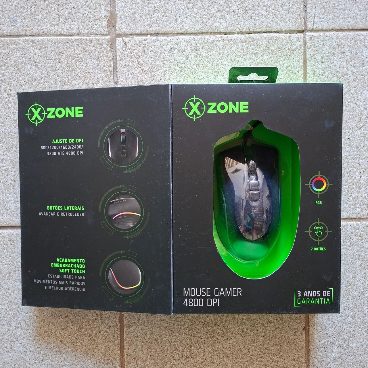Mouse Gamer X Zone RGB na caixa! - Foto 3