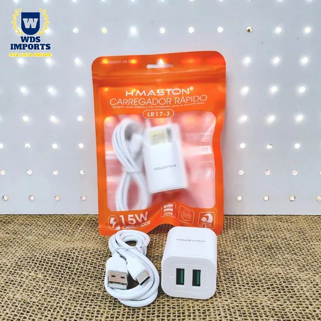 Carregador De Celular Rápido 15W Tipo C 