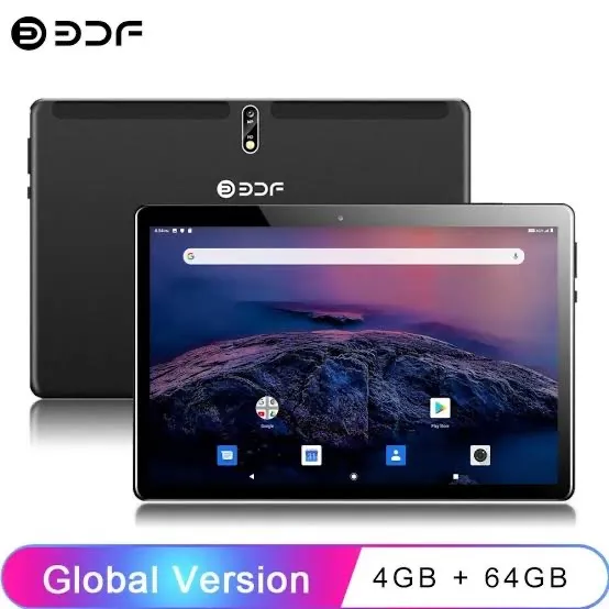 Tablet Bdf 10' Octa Core 4gb Ram 64gb Android 11 Dual Chip com Case Preto Lacrado