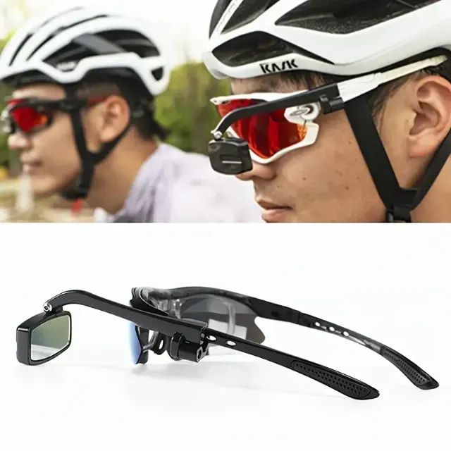  Retrovisor universal para capacete, óculos e boné de bicicleta, ajustável em 360° - Foto 2